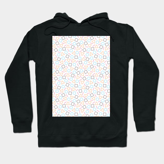 Geometric Shapes Pattern (White) Hoodie by Blue-Banana